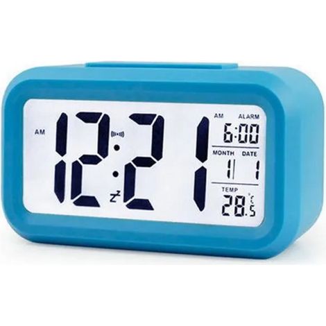 Réveil à écran LED avec vision nocturne, 1 pièce, horloge de bureau, grand écran lumineux numérique, 13,7 × 7,8 × 4,8 cm (1/4)