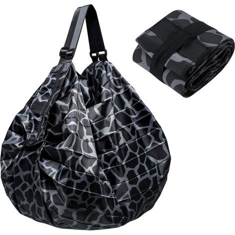 Sac à provisions réutilisable et pliable, Sac de voyage transportable, Sac à épaule imprimé léopard, Idéal pour le shopping, les voyages, les activités de plein air et le camping (1/5)