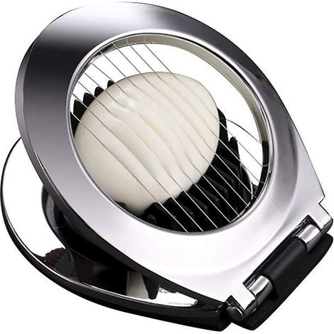 BEBUSINGOTO Trancheuse à œufs en acier inoxydable pour œufs et œufs avec tranches métalliques durables 2 en 1 (1/5)