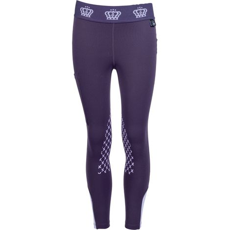 1/3 anni, Dunkel Flieder 3300: Mädchen-Leggings-Hose zum Reiten mit Kniegreifern Modell Lola (1/2)