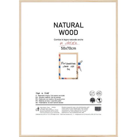 Cornice Portafoto da Parete Natural Wood 50 x 70 cm
