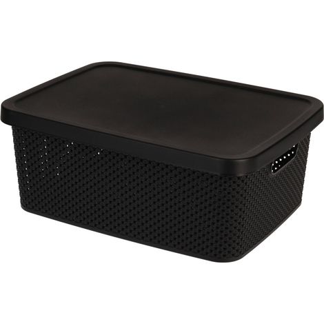 Aufbewahrungsbox mit Deckel, verschließbar, aus Kunststoff, 13 l