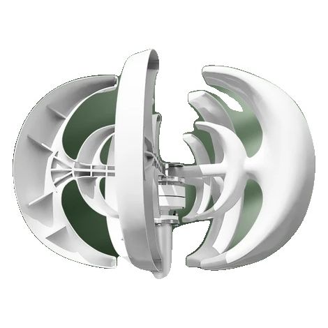 Générateur éolien, utilisation efficace de l'énergie, options de montage polyvalentes, axe vertical, 12V-a, Système hors réseau-a, 1000W-c (1/2)