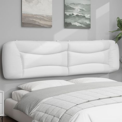 Kopfteil-Kissen "Hvar" Weiß 200 cm Kunstleder