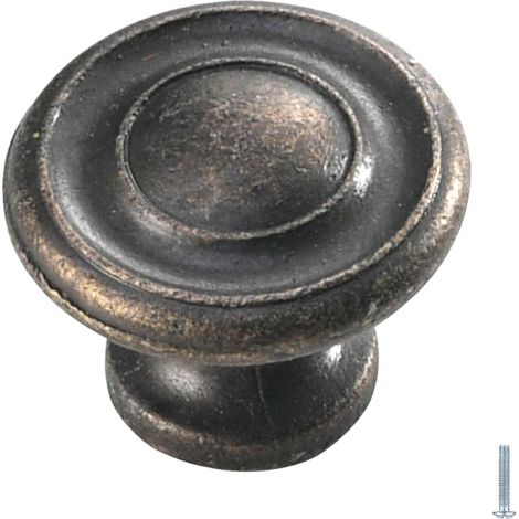 Poignées de meubles, lot 6, boutons tiroir en bronze vintage (1/4)