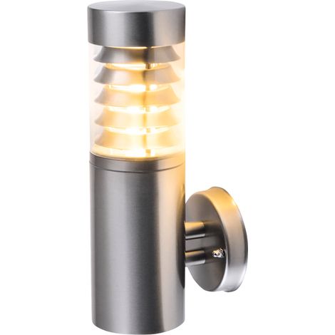 heitronic Lámpara de pared Saturn plateada IP44 34cm