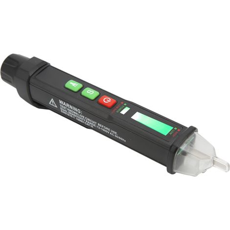 Spannungsprüfstift mit zwei Messbereichen, akustischem und optischem Alarm – berührungsloser Wechselstromdetektor mit LED-Taschenlampe (1/5)