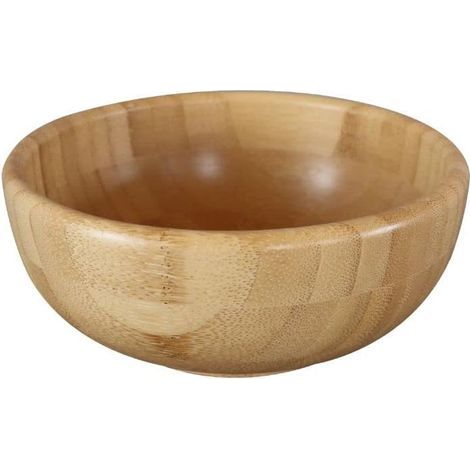 Pandoo Bols en Bambou - Ensemble de bols décoratifs, fruits, saladier, vaisselle, diamètre 20 cm (1/5)
