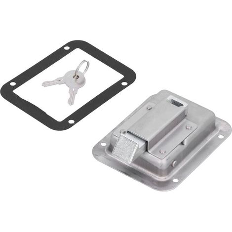 Loquet de porte à palette en acier inoxydable 304, bote à outils, serrure encastrée avec 2 clés pour camions de pompiers de remorque de camping-car (1/5)