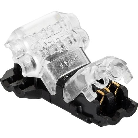 Conector Tipo T de 2 Polos de Cable No Pelado de 0.5mm para Tira LED IP40 Monocolor