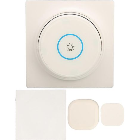 Interrupteur sans fil étanche, auto-alimenté, avec télécommande murale et récepteur pour lampe (1/5)