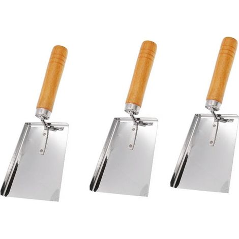 Herramienta de apicultura: pala para limpiar la miel, pala para colmenas, raspador de miel con mango de madera. (1/4)