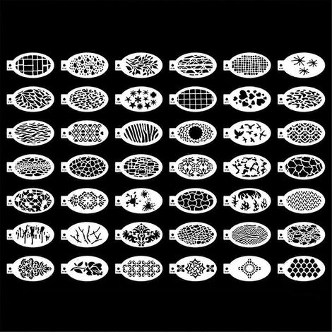 42-teiliges Set Gesichts- und Körperbemalungsschablonen, 3 x 5,5 Zoll