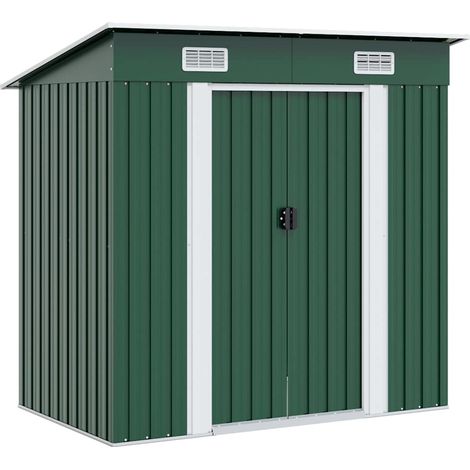 Abri de jardin-Remise Cabane pour outils Métal Vert (1/5)