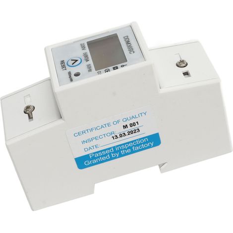 Einphasiger 2P DIN-Schienen-Stromzähler, LCD-Anzeige, Gesamtenergiemessung, DC220V 5-80A, Verbrauchszähler für Schaltschränke. (1/5)