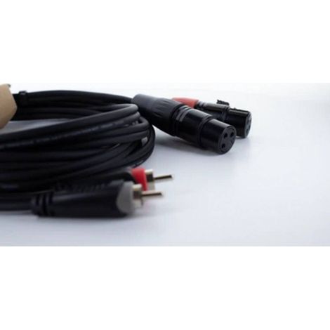 Cordial EU 1,5 FC XLR Câble de liaison [2x XLR femelle 3 pôles - 2x Cinch-RCA mâle] 1.50 m noir