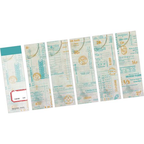 [Japanese Paper Sticker] Autocollant Vintage Papier Japonais Decorative Junk Journal Album Photo DIY Accessories 30Pcs Modèle Ticket Traffic (1/5)