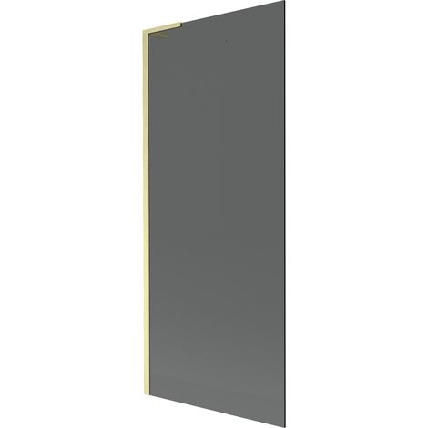 Mexen Next L Badewannen-Wand 1-flügelig 80 x 150 cm, Grafit, Gold gebürstet - 895-080-000-03-40-55 (1/5)