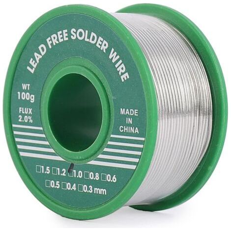 1mm Fil de Soudure Sans Plomb, 100g Fil étain Soudure, Mince à Noyau de Colophane, Sn99%, Bobine d'étain à Souder Avec Flux pour Soudure la électrique (1/5)
