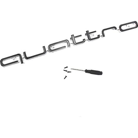 Autocollant logo Quattro stylé, décoration de calandre avant compatible avec Audi A6 A7 (1/5)
