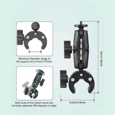 Compatible avec le support de poteau Starlink Mini 2025, fixation par pince réglable avec adaptateur pour trépied, filetage 1/4-20, adaptateur pour tuyau Born 2024/2025 (1/5)
