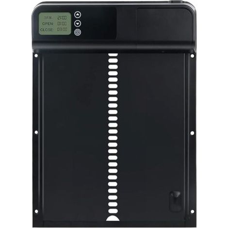 Porte automatique intelligente pour volaille, compatible avec les portes domestiques et agricoles (noir) (1/4)