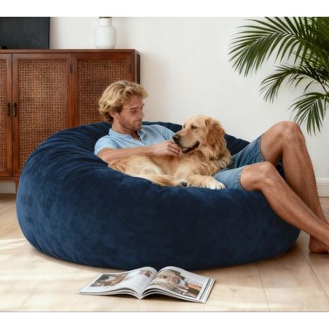 Lit pouf convertible espace intérieur 2 en 1 confortable relaxant amovible (1/5)