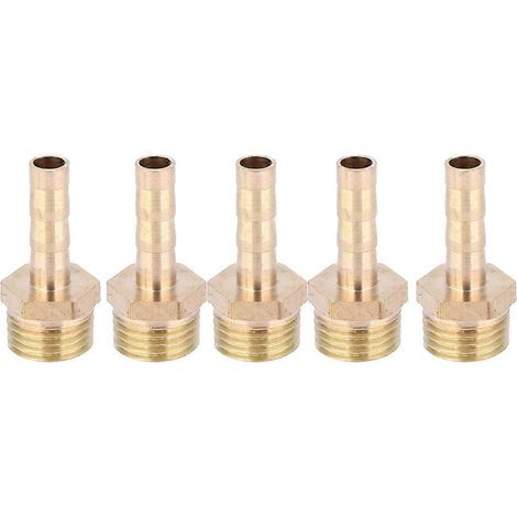 Stück G1/4 Außengewinde-Schlauchverbinder aus Messing für Gas- und Flüssigkeitsleitungen, 6 mm