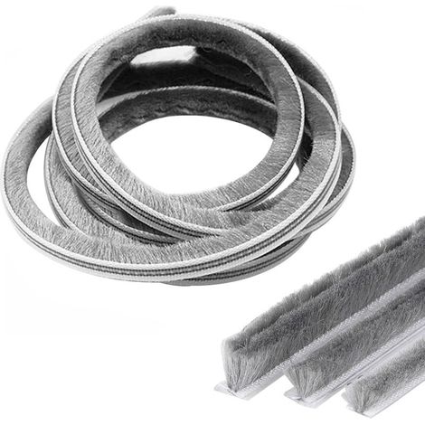 Joint à brosse de 10 m pour brosse de porte fenêtre Coupe vent et anti poussière bande d étanchéité pour fenêtres portes volets (1/5)