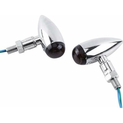 Keenso 2pcs Feux de Clignotants de Moto Bullet LED Indicateur Ambre Clignotant Lumière Ampoule Arrière (1/5)