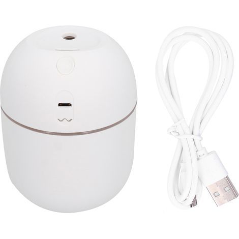 Mini-Luftbefeuchter mit USB-Anschluss und LED-Beleuchtung für Büro und Schlafzimmer, Weiß (1/5)