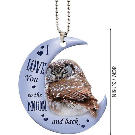 3er-Set Frosch-auf-Mond-Autoanhänger aus Acryl, Weihnachtsbaumschmuck, Weihnachtsdekoration, Geschenk (1/5)