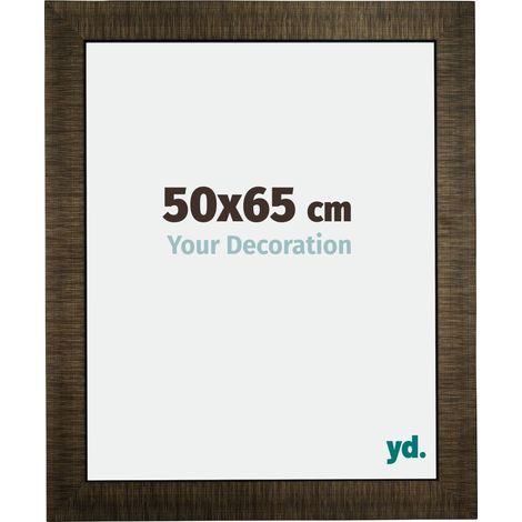 yd. - Cadre photo 50x65 - Champagne Brosse - Bois - Leeds (1/5)