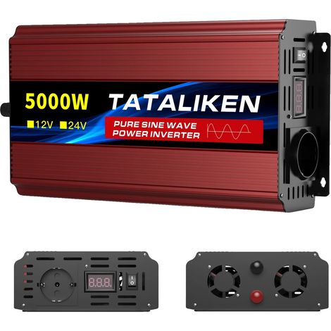 Onduleur DC AC, 6000W, Affichage LCD, 12V5000W 220V50HZEU (1/2)