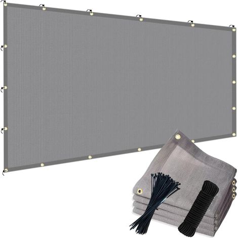 90% 3,6 x 7,3 m Filet d’Ombrage avec Œillets  Tissus Pare-Soleil extérieurs pour Patio, Pergola, Jardin, Arrière-Cour, Terrasse, Véranda, Gris (1/5)