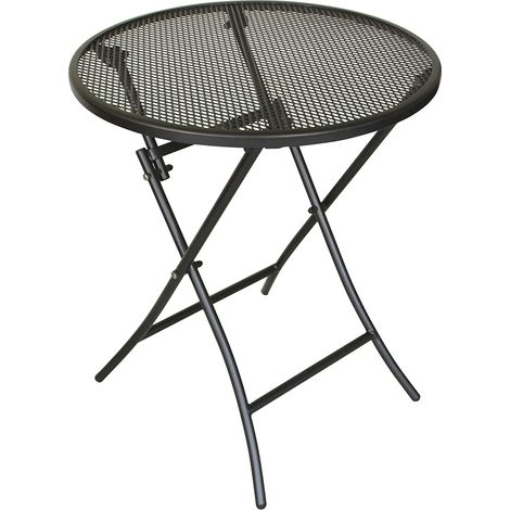 Klapptisch MOCCA 60cm rund, Streckmetall eisengrau
