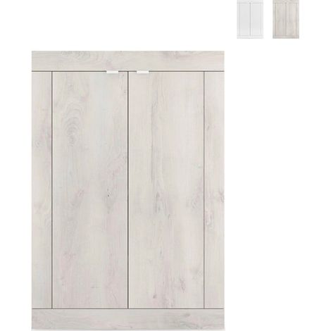 Flurschrank Mehrzweck 2-türig 78x116cm Basic Jessy - Shabby Weiß (1/5)