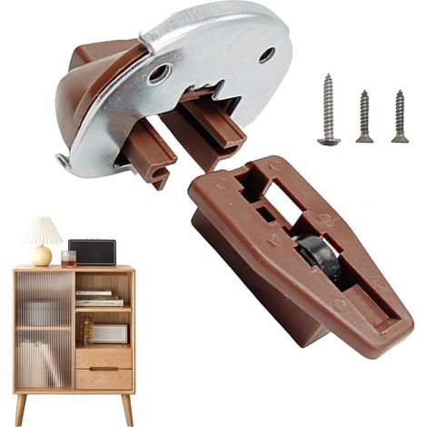 Glissières et guides de tiroir - Pièces de rechange pour tiroirs Kit de réparation de rails de tiroir,Guides de rails de, pièces de rechange pour armoires de cuisine rétro, Table de Buffet (1/5)