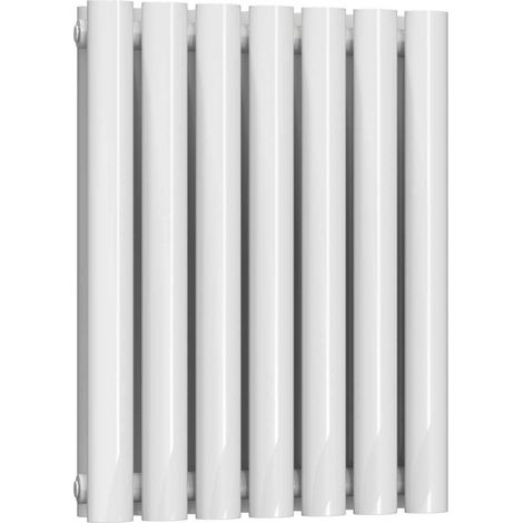 Reina Neva Double Designer Horizontal Radiator 550mm H x 413mm W White (1/6)