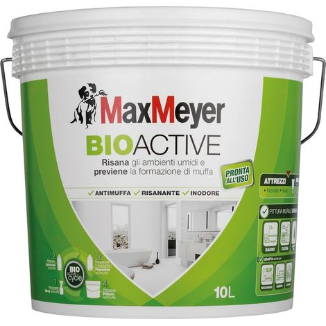 MAXMEYER - BIOACTIVE PITTURA ANTIMUFFA TRASPIRANTE PER INTERNI COLORE BIANCO 10 LT. 164954L010001 (1/5)
