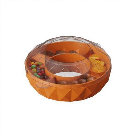 Pour 40 oz tasse avec poignée réutilisable plateau à snacks orange (1/5)