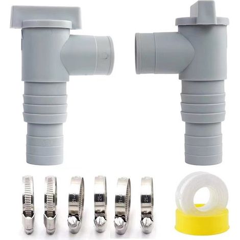 Schwimmbad-Absperrventil – 32 mm, mit 6 Klemmen, Kolbenventil, Wartungszubehör (1/5)