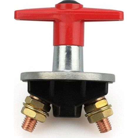 Interrupteur Coupure Isolateur Batterie Coupe Circuit,12V-60V 200A Batterie à clé Fixe Universelle de Voiture Déconnecter l'isolateur de Puissance Automobile Urgence Interrupteur pour Voiture (1/4)