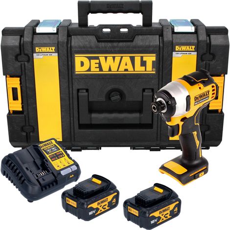 Avvitatore a impatto a batteria DeWalt DCF 809 M2 18 V 1/4" brushless + 2 batterie da 4,0 Ah + caricabatterie + valigetta Tough Box (1/5)
