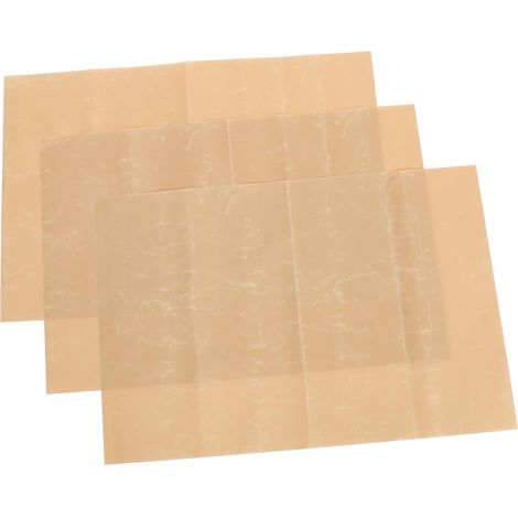 Lot De 3 Plaques De Cuisson Antiadhésives Tapis De Barbecue Réutilisables Feuilles De Cuisson Résistantes À La Chaleur'Brun'60X40cm (1/5)