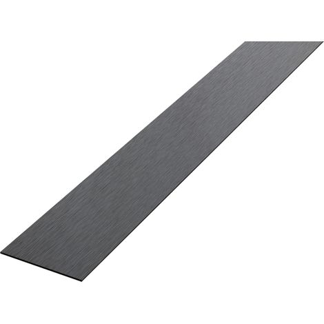 Ilcom bande I décorative en acier inoxydable pour les murs 38mm x 2700mm x 0.65mm - Noir satiné