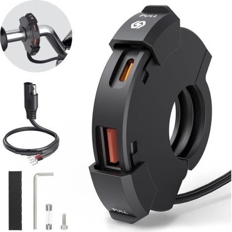 Chargeur USB Moto - NO BRAND - Prise USB ÉTanche - QC3.0 - PD Type C - 12V-24V (1/4)