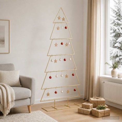 vidaXL Árbol de Navidad de metal con soporte KUOPIO 180 cm Acero (1/5)