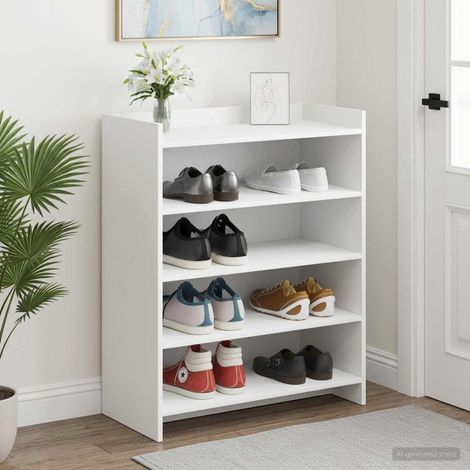 Meuble à chaussures blanc en bois d’ingénierie, 73,5 x 36 x 92 cm, grande capacité - PANGIVO (1/5)