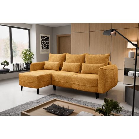 Ecksofa Selio mit Schlaffunktion und Bettzeugcontainer Golden Links (1/5)